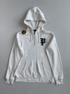Polo Ralph Lauren White Half-Zip Hoodie with Gothic ‘P’ Chenille Patch(L)