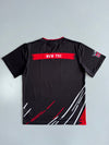 New Tec Xtreme Black Graphic Sports Jersey | Performance V-Neck T-Shirt (M)