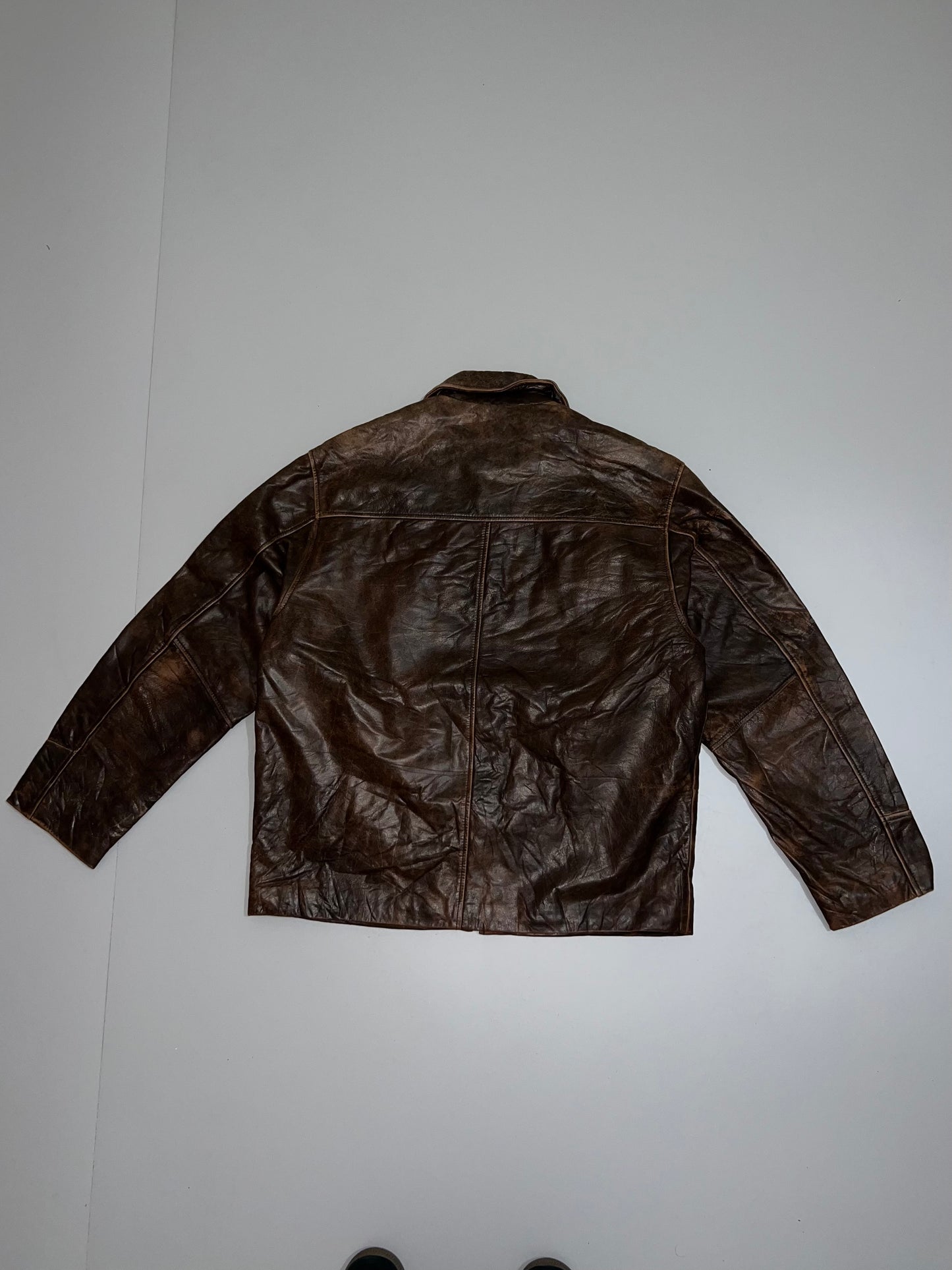 ZSuper Premium Rare Vintage Original Leather Jacket (L/XL)