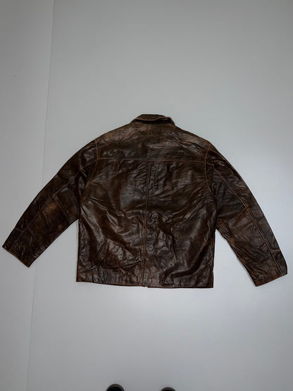 ZSuper Premium Rare Vintage Original Leather Jacket (L/XL)