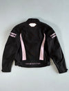 Bering Black and Pink Tribal Motorcycle Riding Jacket Padded(S/M)