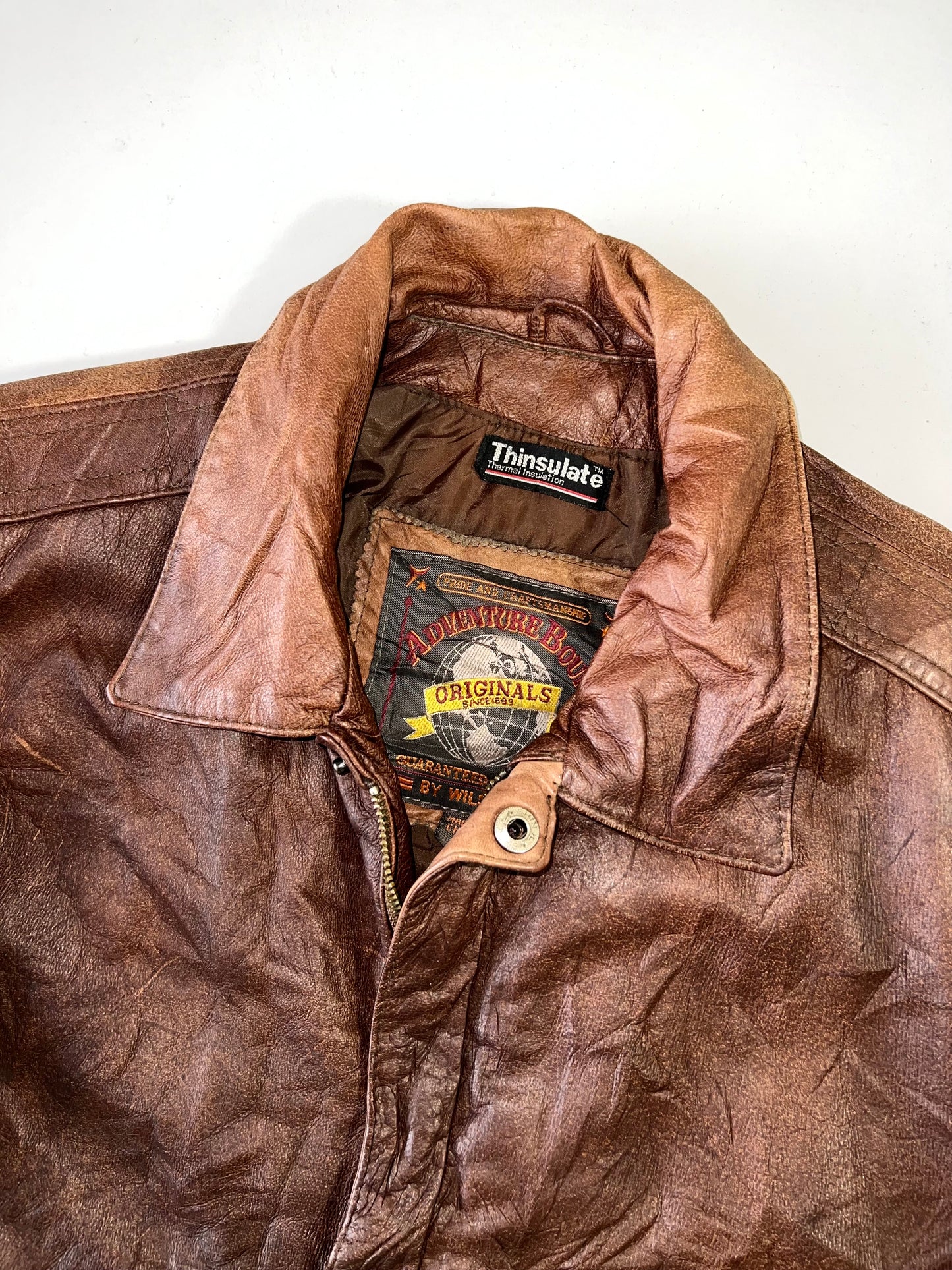 ZSuper Premium Adventure bond Original Leather Jacket (L)