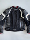 Richa D3O CE Armored 2-in-1 Leather Outer Shell with Removable Textile Inner Liner Moto Jacket (Paded)(XL)