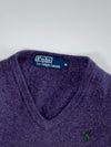 Vintage Polo Ralph Lauren Purple Lambswool V-Neck Sweater (XXS)