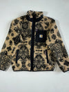 Carhartt WIP Jacquard Sherpa Fleece Jacket – Beige/Black (S)