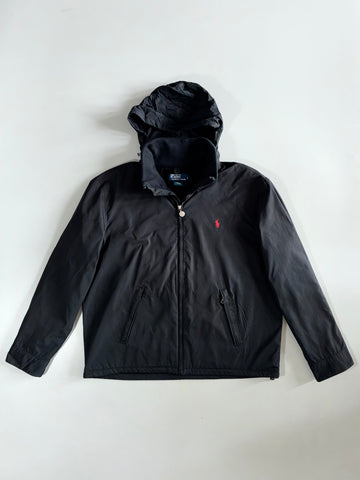 Polo Ralph Lauren Black Fleece-Collar (Hidden Cap) Jacket (XL)