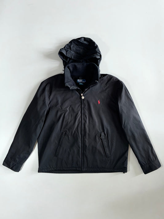 Polo Ralph Lauren Black Fleece-Collar (Hidden Cap) Jacket (XL)