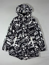 YANPAI All-Over Graffiti Graphic Hooded Puffer Parka Women’s (S)