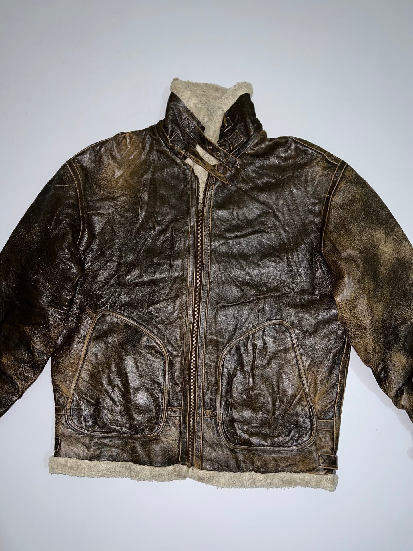 !                                                                                                                                                                                                        Super Premium Original Vintage Leather Jacket (XL/2XL)