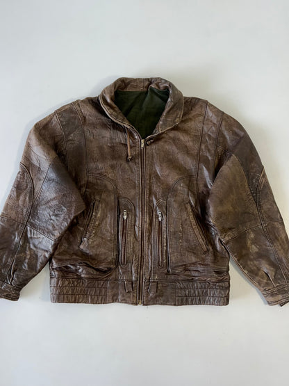 !                                                                                                                                                                                                 Ultra Premium Original Leather Jacket (RARE) Oversized (L/XL)