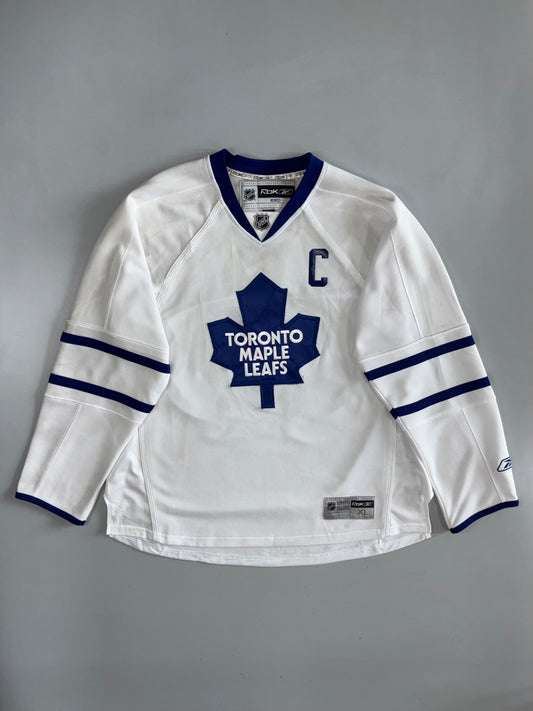 Reebok | NHL Toronto Maple Leafs Captain Hockey Jersey | White (2XL)