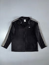 Adidas Black Fleece Track Jacket with White Stripes (L)