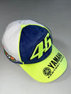 Yamaha Factory Racing VR46 Valentino Rossi Cap – Navy/Neon Yellow/White, Licensed (Adjustable)