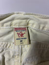 Y2K True Religion Made in USA Low Rise Jeans – Cream (W:32) (L:40)