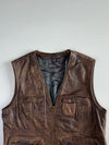 Vintage Premium Original Bomber Leather Vest (XL)