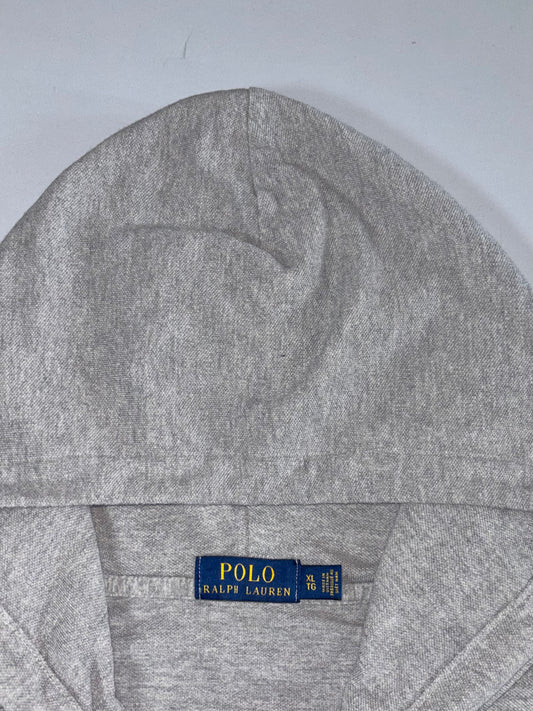 Polo Ralph Lauren Big Pony Hooded Rugby Long Sleeve Grey, Size (2XL)