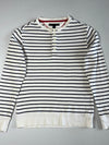 Tommy Hilfiger | White Navy Breton Stripe Henley | (M)