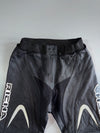 Richa Black Leather Motorcycle Pants with CE Protection & White Swoosh Detail Size 4C (W-31/L-39)