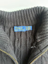 Polo Ralph Lauren Black Cable Knit Full Zip Sweater (XL)