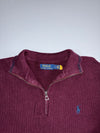 Polo Ralph Lauren | Half Zip Pullover Sweater | Maroon | (M)