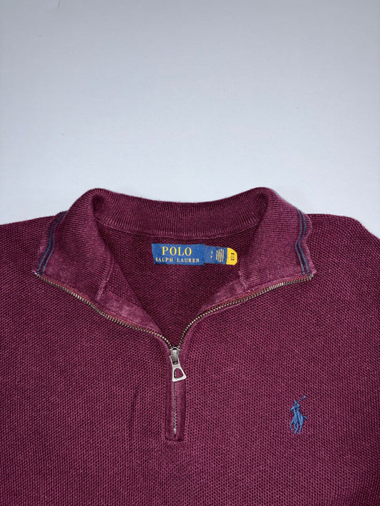 Polo Ralph Lauren | Half Zip Pullover Sweater | Maroon | (M)