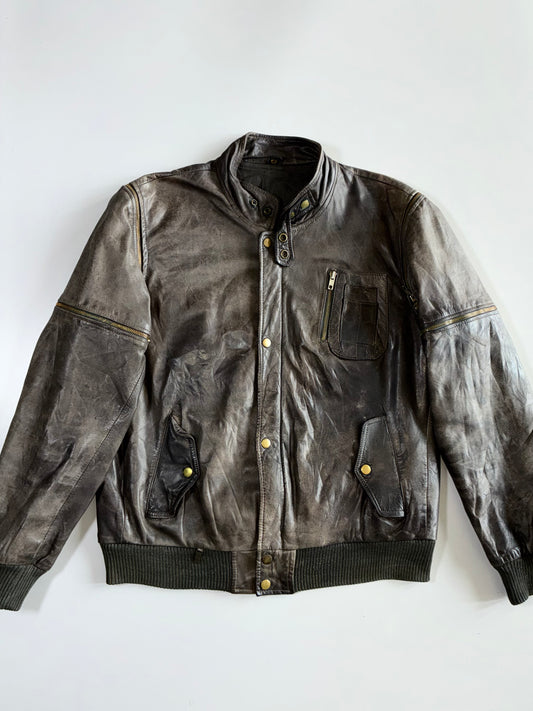 Super Premium Original Leather Jacket (Detechable Arms) (M)