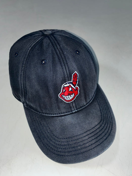 Vintage Cleveland Indians Chief Wahoo Cap – Washed Navy (Adjustable)