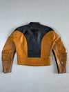Harro Kombi Vintage Tan & Black Leather Racer (XS)