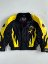 Vintage Hein Gericke Pro Sports Honda Yellow Flame Racing Jacket (M/L)