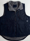 Lee Sherpa-Lined Workwear Vest — Black Fur Inside (2XL)