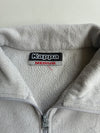 Vintage Kappa Light Grey Quarter Zip Fleece Pullover (XL)