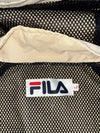 FILA Cream Hooded Windbreaker – Pink Drawcord Detail, Mesh Lined (L)