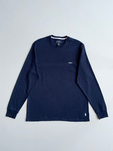 Polo Ralph Lauren | Navy Waffle Knit Thermal Long Sleeve | (L)