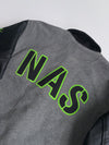 Nike Air-Sole 77 Grey Wool Black Leather Sleeve Varsity Jacket (M)