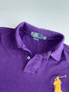 Polo by Ralph Lauren Big Pony Long Sleeve Polo – Purple/Gold (Custom Fit) (2XL)