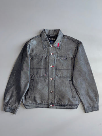 Paco Classic Styling Denim Trucker Jacket Washed Grey (L)