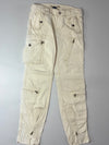 Ralph Lauren Y2K Cream Multi-Zip Utility Cargo Pants (W:30) )L:41)