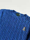 Lauren Ralph Lauren Crest Cable Knit Crewneck Sweater – Royal Blue(M)