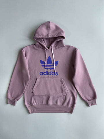 Adidas Originals Trefoil Logo Mauve Pink Pullover Hoodie (L)