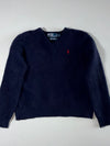 Vintage Polo by Ralph Lauren Navy Lambswool V-Neck Sweater WOMENS (XS)