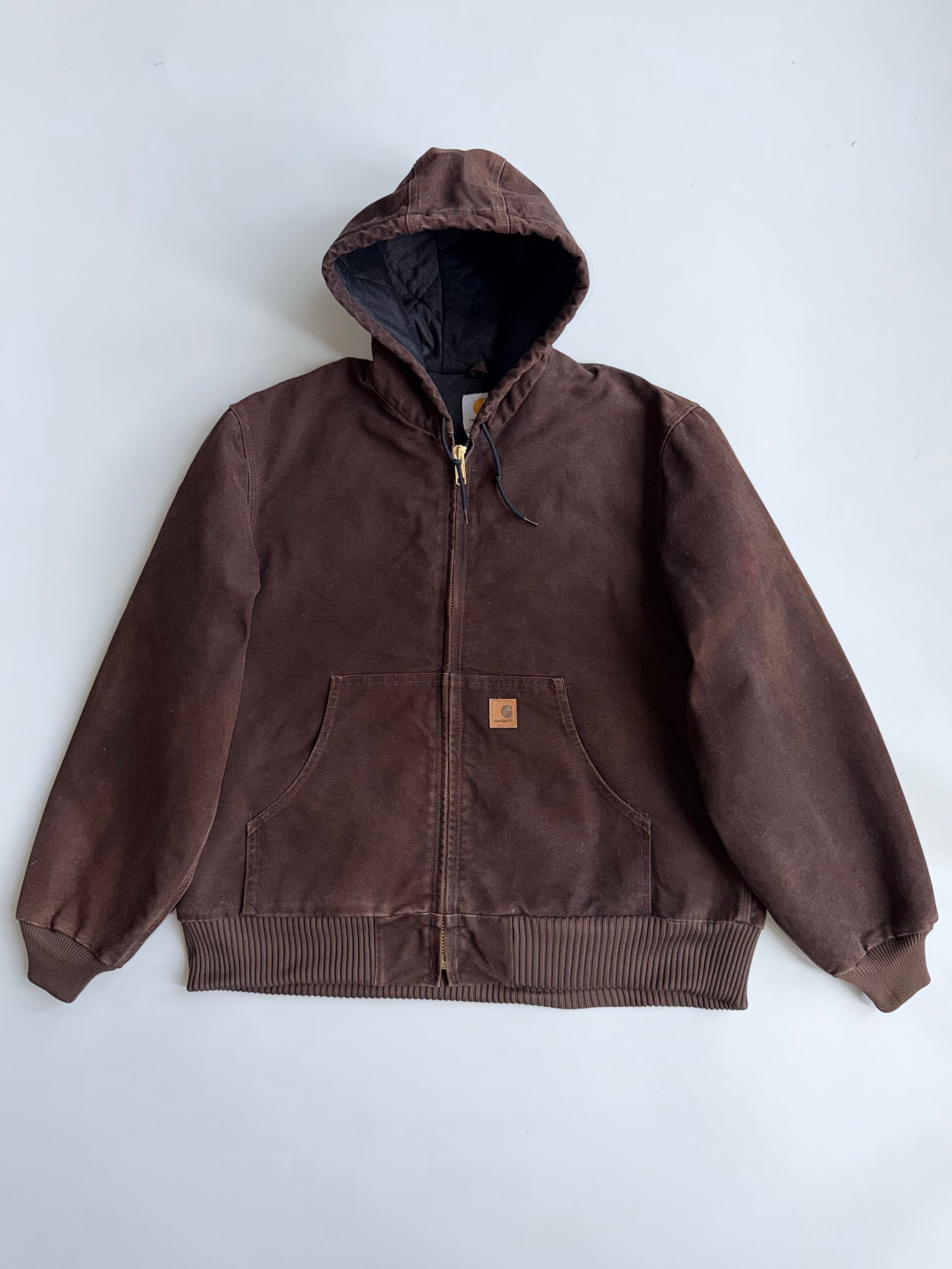 ブルゾン carhartt 90s active jacket chocolate XL Carhartt | Brown Hooded Active Jacket | (XL/2XL) – Drip Drop Attire