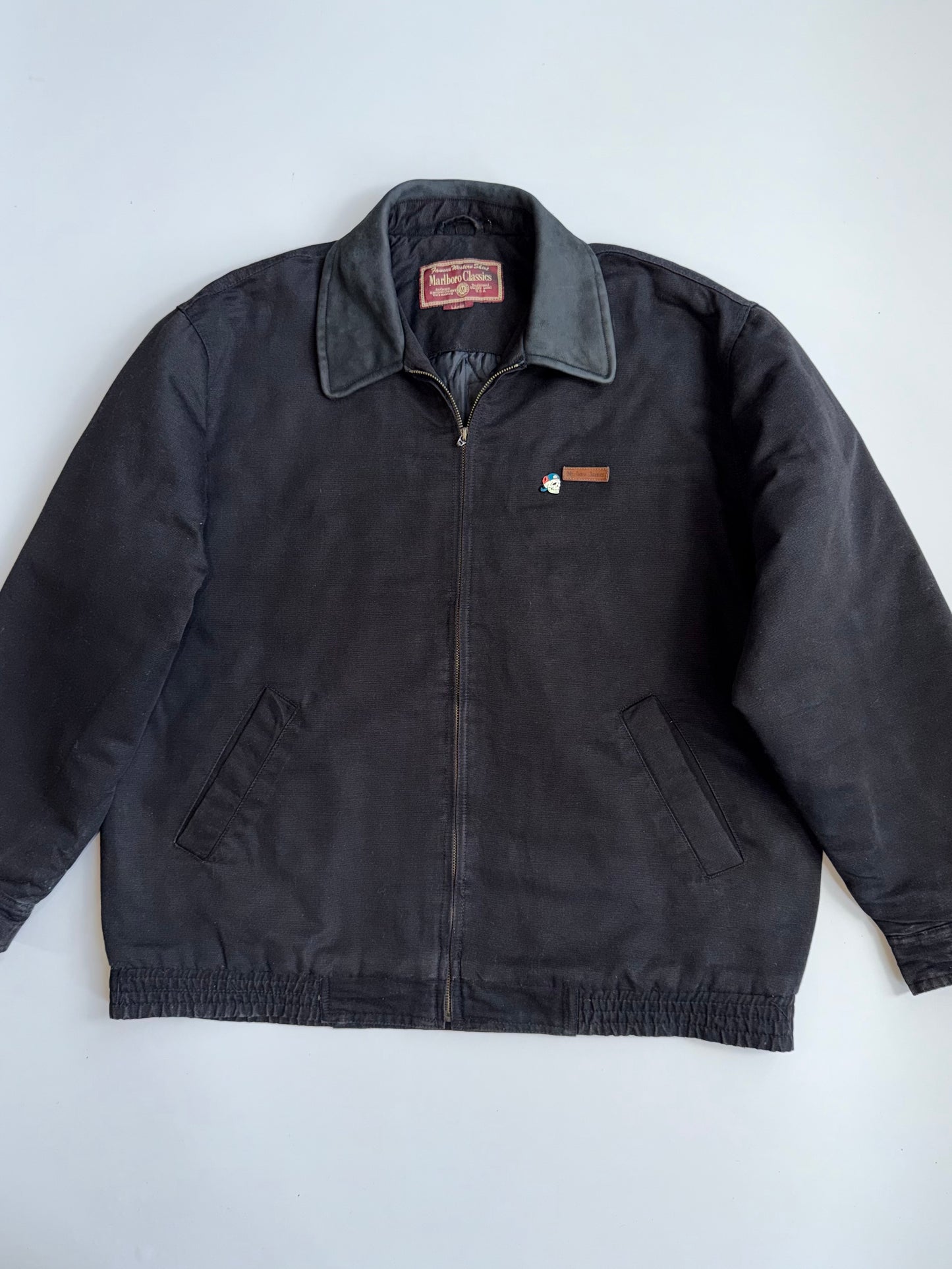 !         Vintage Marlboro Classics Heavy 100% Cotton Jacket | Leather Collar | Work Jacket very rare (XL)