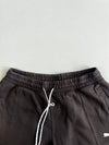 Puma Black Sweat Shorts White Drawstring Logo (W:30) (L:17.5)