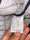 Lacoste Navy Quilted Bomber Jacket with Striped Collar (M)