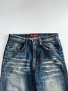 Sheng Yue Han Dragon Embroidered Baggy Jeans(W:30 |L:37)