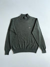 Crocodile Vintage Olive Grey Mock Neck Knit Sweater (S)