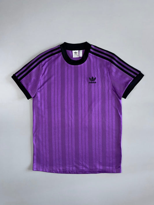 Adidas Originals 3-Stripe Jersey T-Shirt | Purple & Black (M)