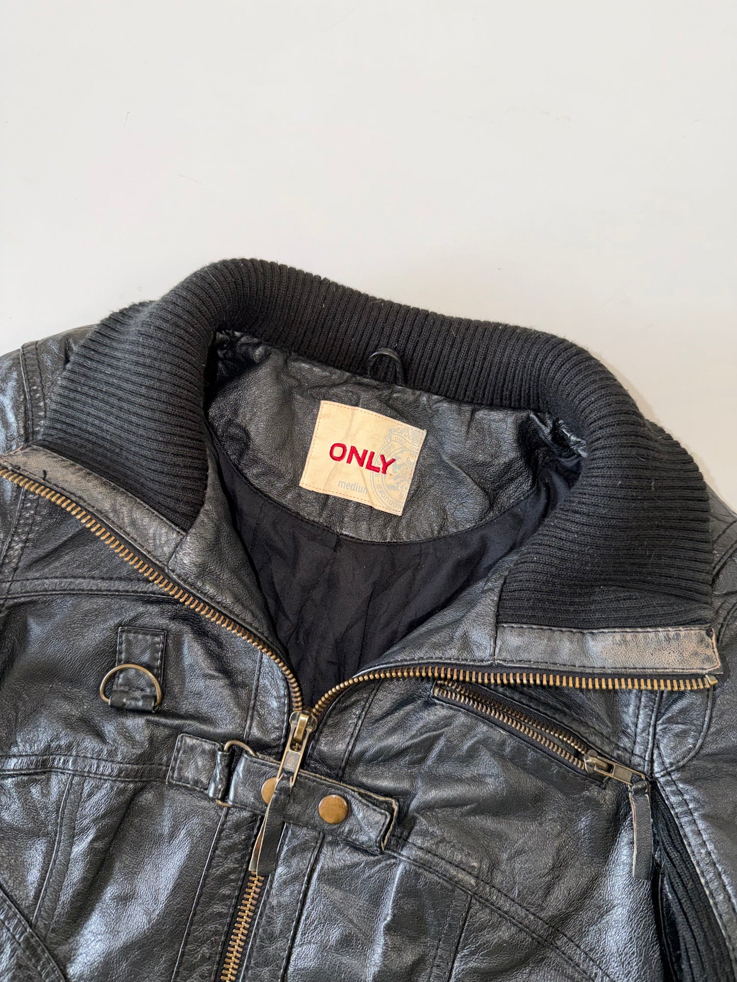 !                                                                                                                                                                                                                       Only Original Leather Jacket (RARE) (S)