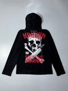 Yakuza Clothing Skull  Quarter-Zip Hoodie With Skull mask Black (M)