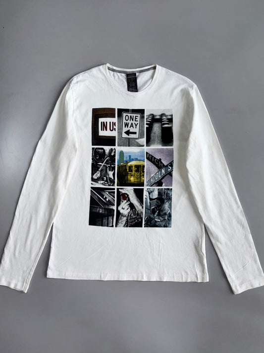 Springfield UP | NYC Street Photography Collage Long Sleeve Tee (S/M)